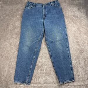VTG Levi's 550 Jeans Size 16 Regular Blue Wash Relaxed Fit Mom Tapered Leg 90s